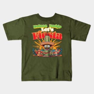 "Hola amigo let's fiesta" Kids T-Shirt